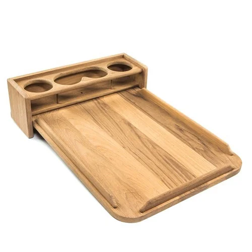 Whitecap Teak Drink Holder with Removable Cockpit Table