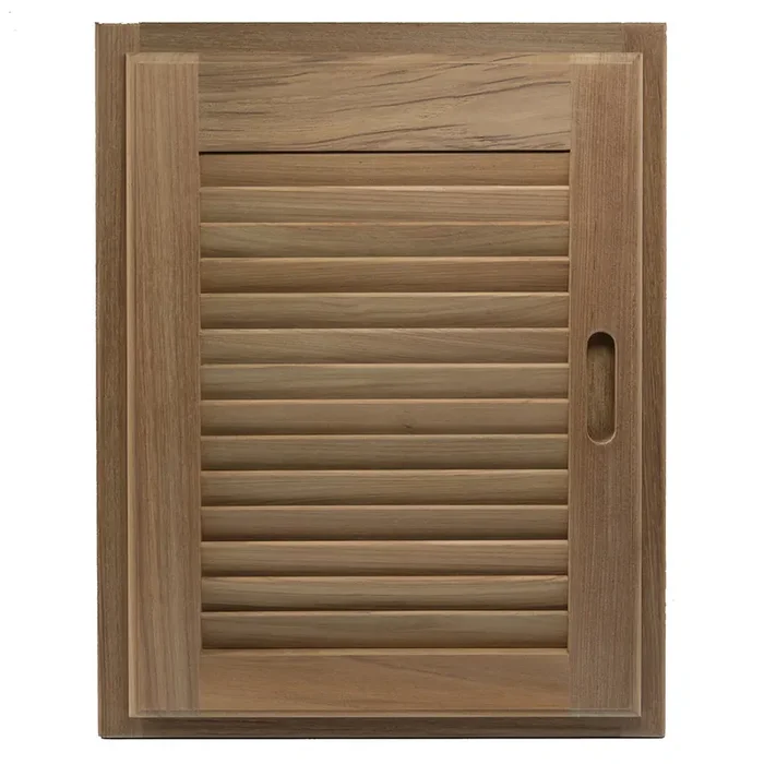 Whitecap Teak Louvered Door & Frame – Right Hand – 15″ x 20″