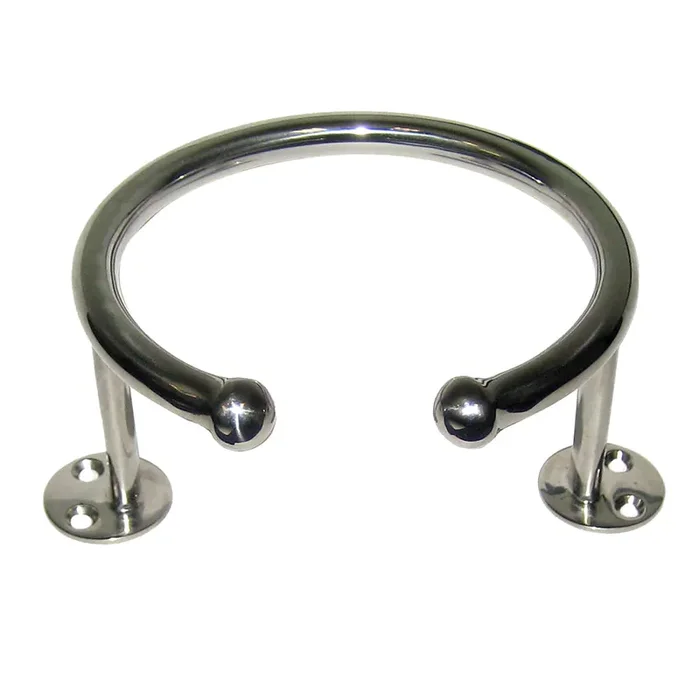 Whitecap Top Mount Ring SS Cup Holder – 1-Drink – Base Mount