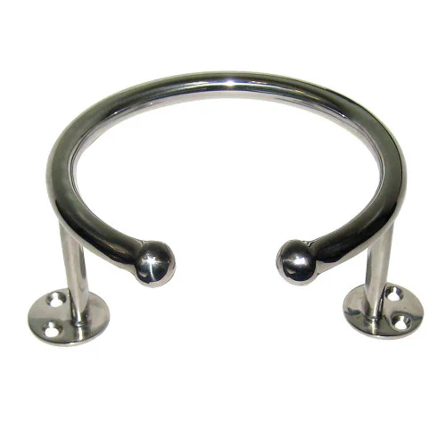 Whitecap Top Mount Ring SS Cup Holder – 1-Drink – Base Mount [S-3516]