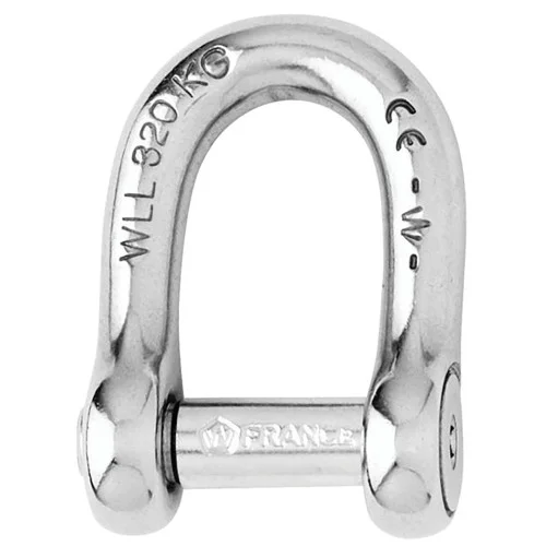 Wichard Self-Locking Allen Head Pin D Shackle – 8mm Diameter – 5/16″