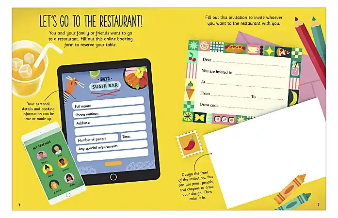 Wide Eyed Editions Quarto Publishing Group Activity Book, At The Restaurant