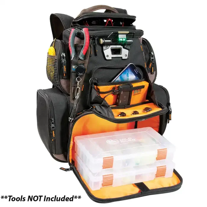 Wild River Tackle Tek Nomad XP – Lighted Backpack w/ USB Charging System w/2 PT3600 Trays