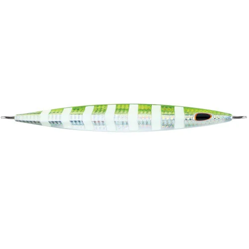 Williamson Kensaki 220 Jig – 6.75″ – 7.75oz – UV Green Sardine Zebra