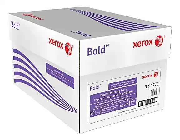 Xerox® Bold Digital™ Printing Paper, 8 Reams, Letter Size (8 1/2″ x 11″), 100 (U.S.) Brightness, 80 Lb, Cover, FSC® Certified, 250 Sheets Per Ream