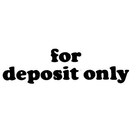 Xstamper® One-Color Title Stamp, Pre-Inked, “For Deposit Only”, Blue