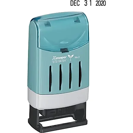 Xstamper® Small Type Line Daters Stamp, 66% Recycled, 100000 Impressions, Black