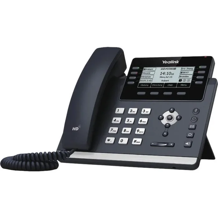 Yealink SIP-T43U IP Phone – Corded – Corded – Wall Mountable, Desktop – Classic Gray