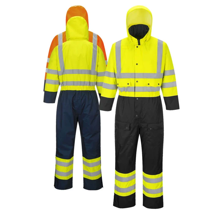 Yellow and Black Contrast Coverall Lined – XXL S485YBRXXL