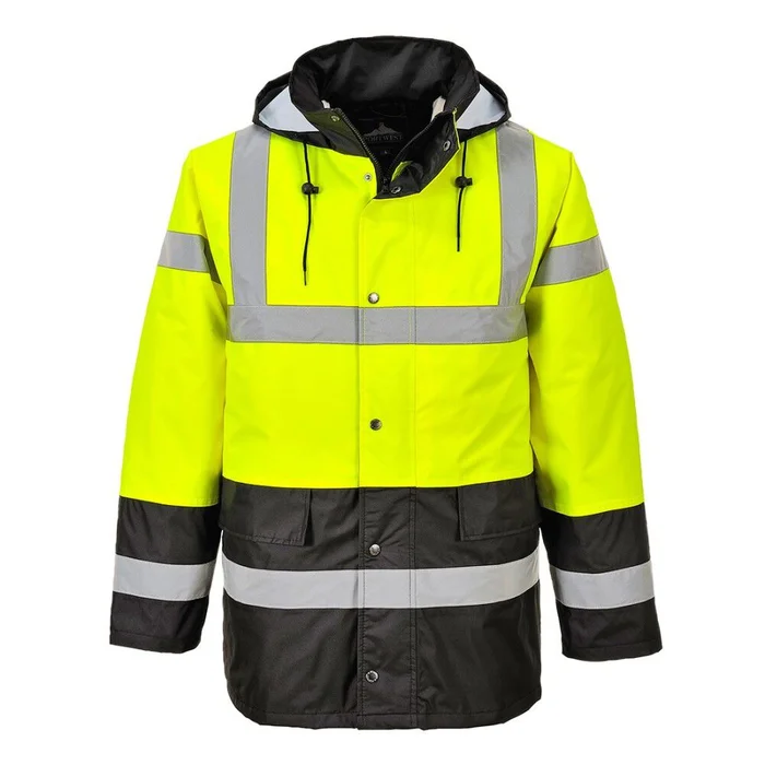 Yellow and Black Hi-Vis Contrast Traffic Jacket – XXL US466YBRXXL
