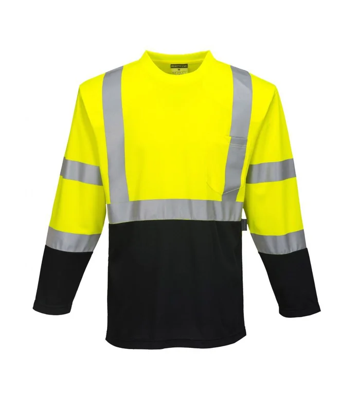 Yellow and Black Laguna Long-Sleeved T-Shirt – Small S398YBRS