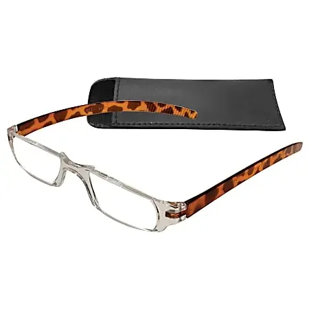 Zoom Eyeworks Reading Eyewear, Slim Vision, Tortoise, +1.25
