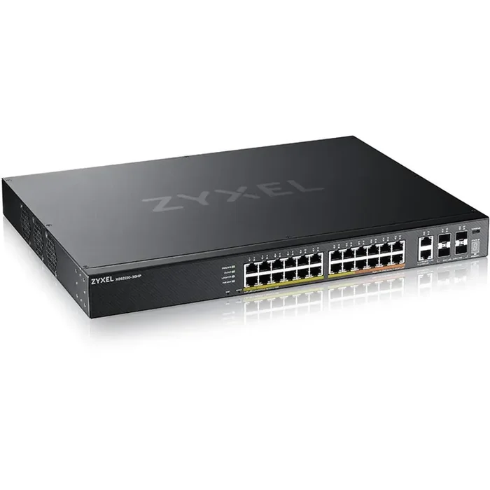 ZYXEL 24-port GbE L3 Access Switch with 6 10G Uplink – 24 Ports – Manageable – Gigabit